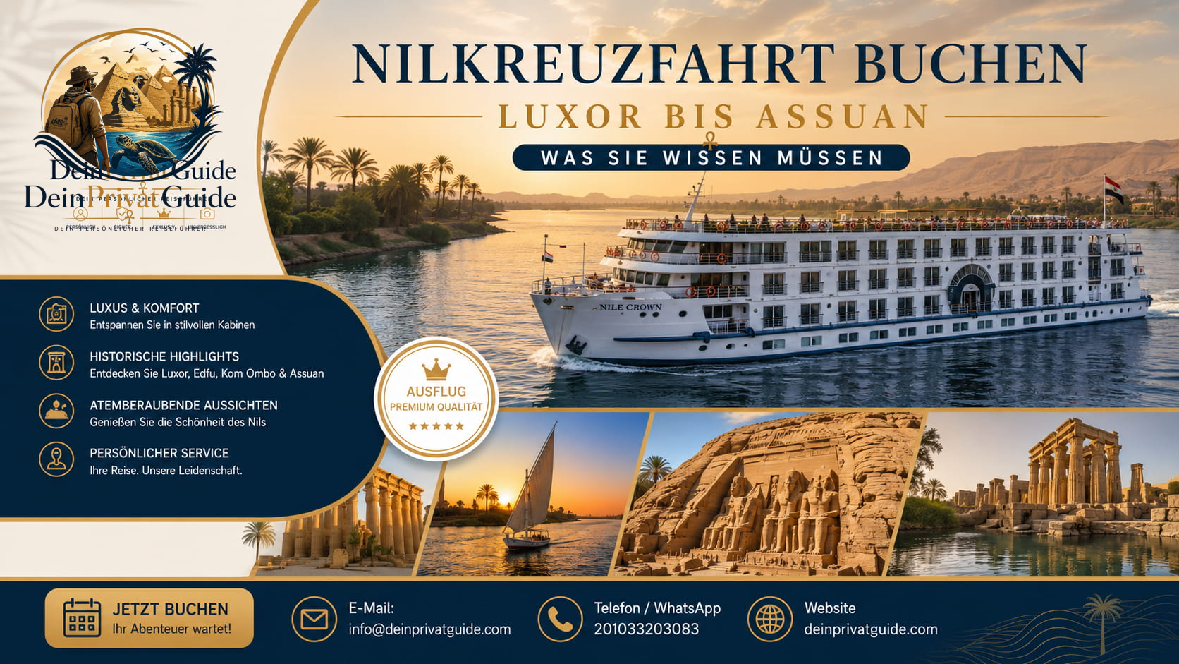 Nilkreuzfahrt buchen – Luxor bis Assuan: Was Sie wissen müssen