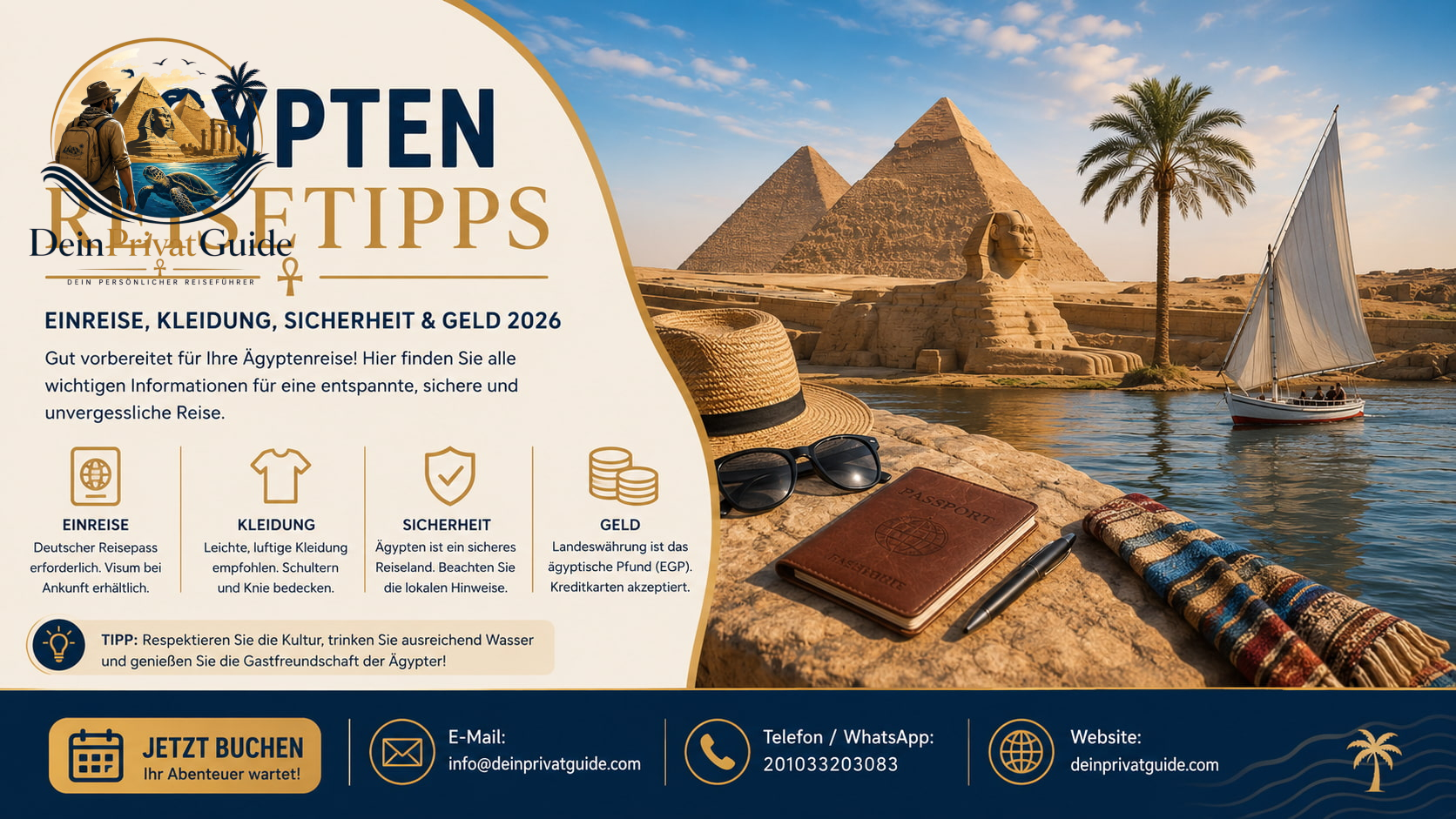 Ägypten Reisetipps – Einreise, Kleidung, Sicherheit & Geld 2026