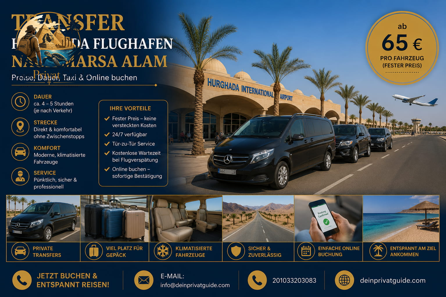 Transfer Hurghada Flughafen nach Marsa Alam – Preise,Dauer, Taxi & Online buchen