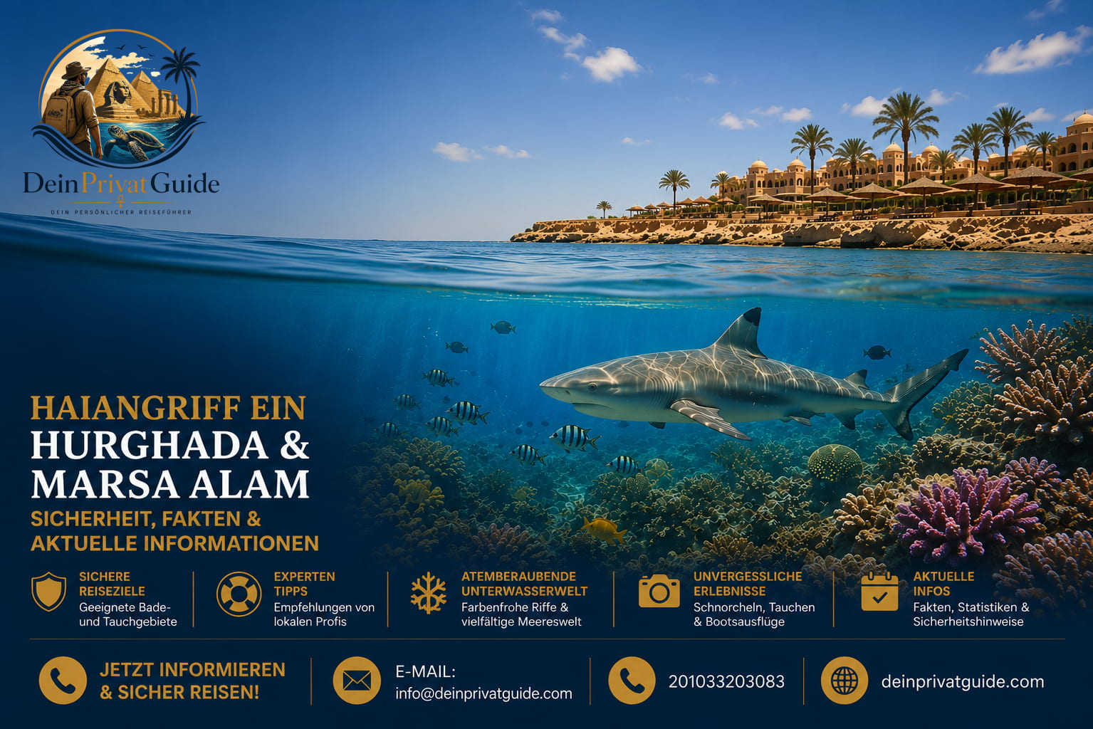 Haiangriff ein Hurghada & MarsaAlam – Sicherheit,Fakten & aktuelle Informationen