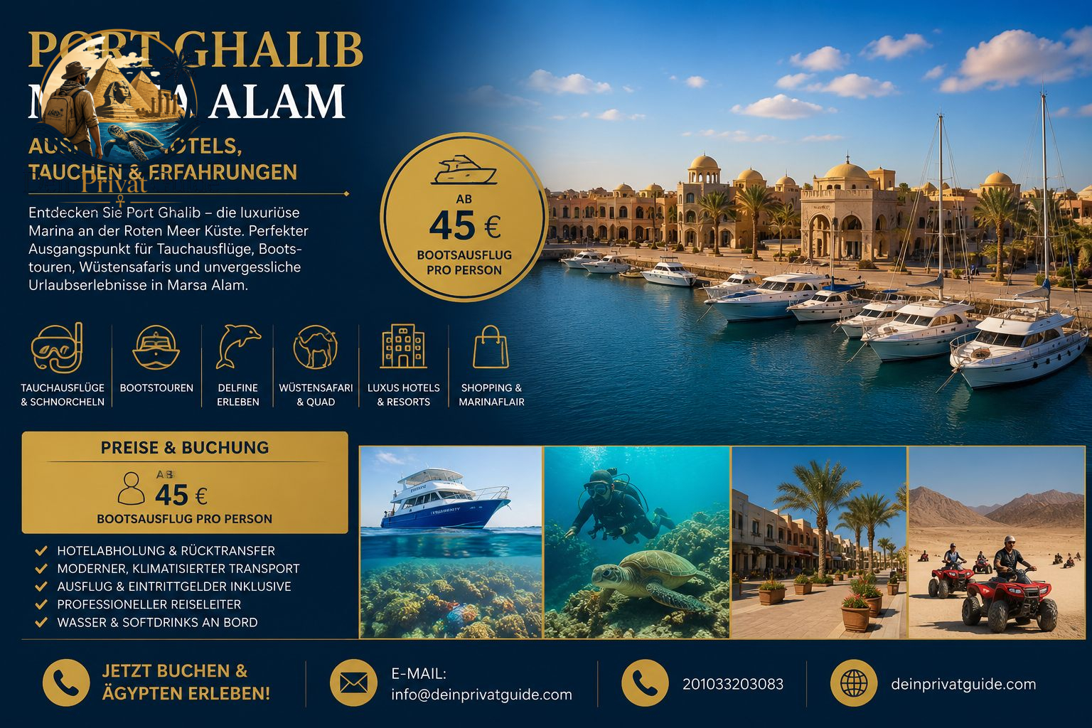 Port Ghalib Marsa Alam – Ausflüge,Hotels,Tauchen & Erfahrungen