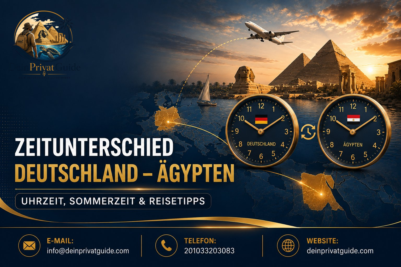 Zeitunterschied Deutschland – Ägypten | Uhrzeit, Sommerzeit & Reisetipps