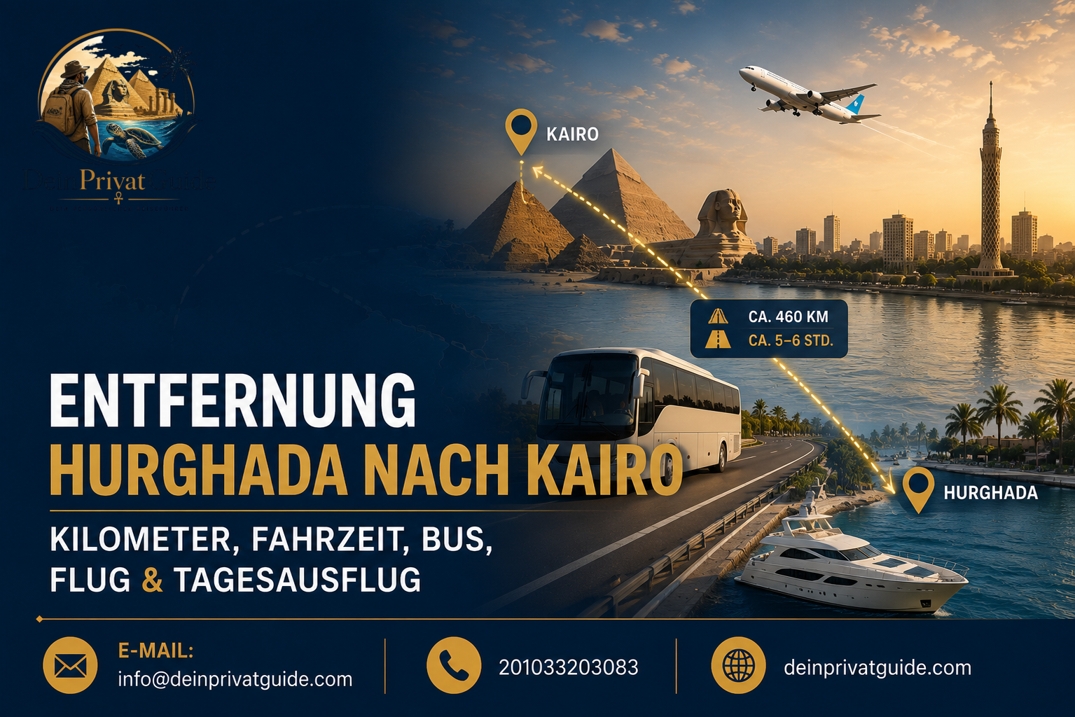 Entfernung Hurghada nach Kairo – Kilometer,Fahrzeit,Bus, Flug & Tagesausflug