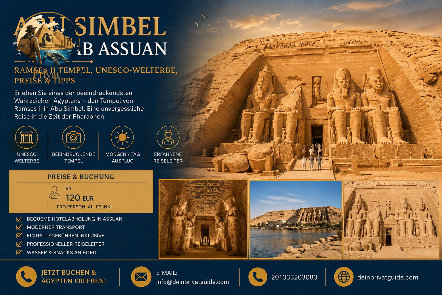 Abu Simbel Tour ab Assuan – Ramses II Tempel, UNESCO-Weltkulturerbe, Preise & Tipps