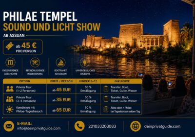 Philae Tempel Sound und Licht Show ab Assuan