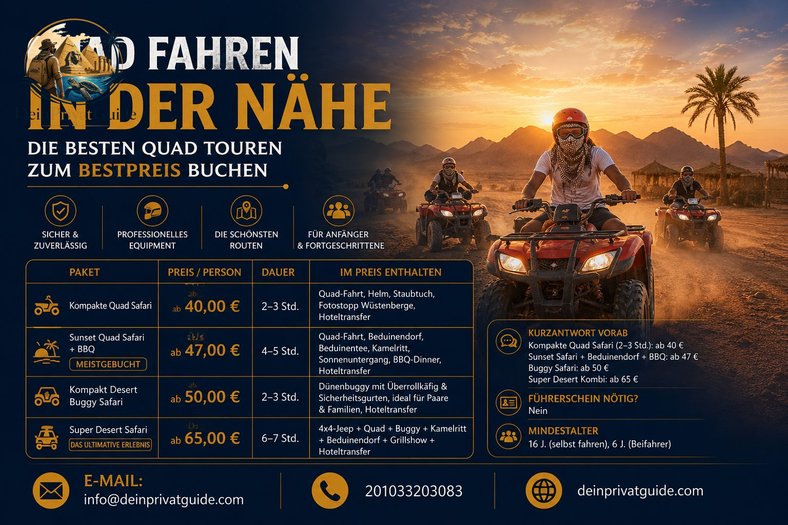 Quad fahren in der Nähe | Die besten Quad Touren zum Bestpreis buchen