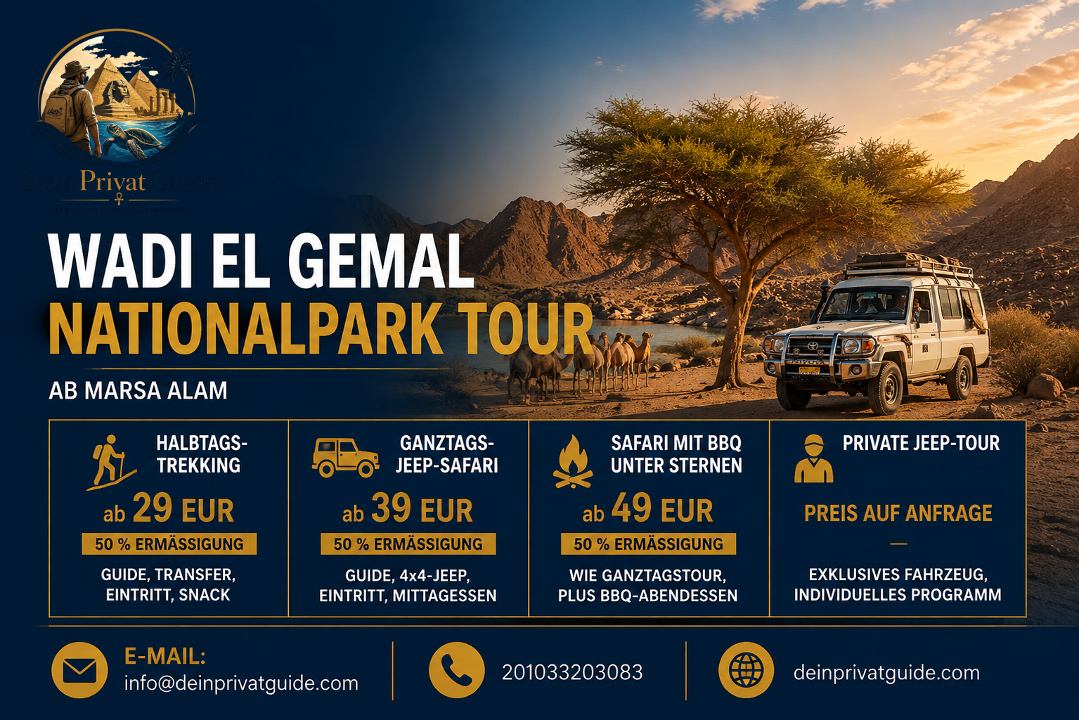 Wadi El Gemal Nationalpark Tour ab Marsa Alam