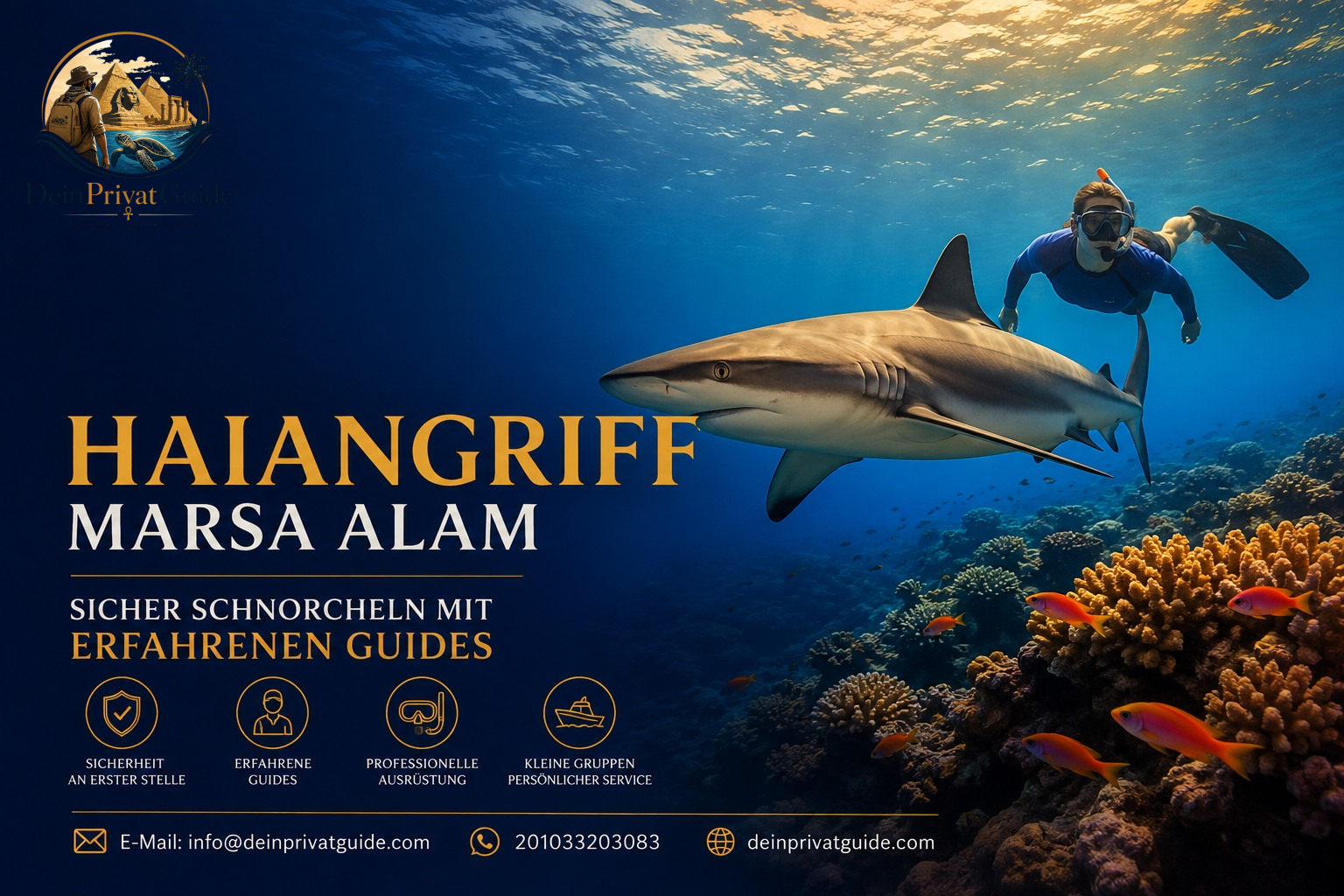 Haiangriff Marsa Alam | Sicher schnorcheln mit erfahrenen Guides