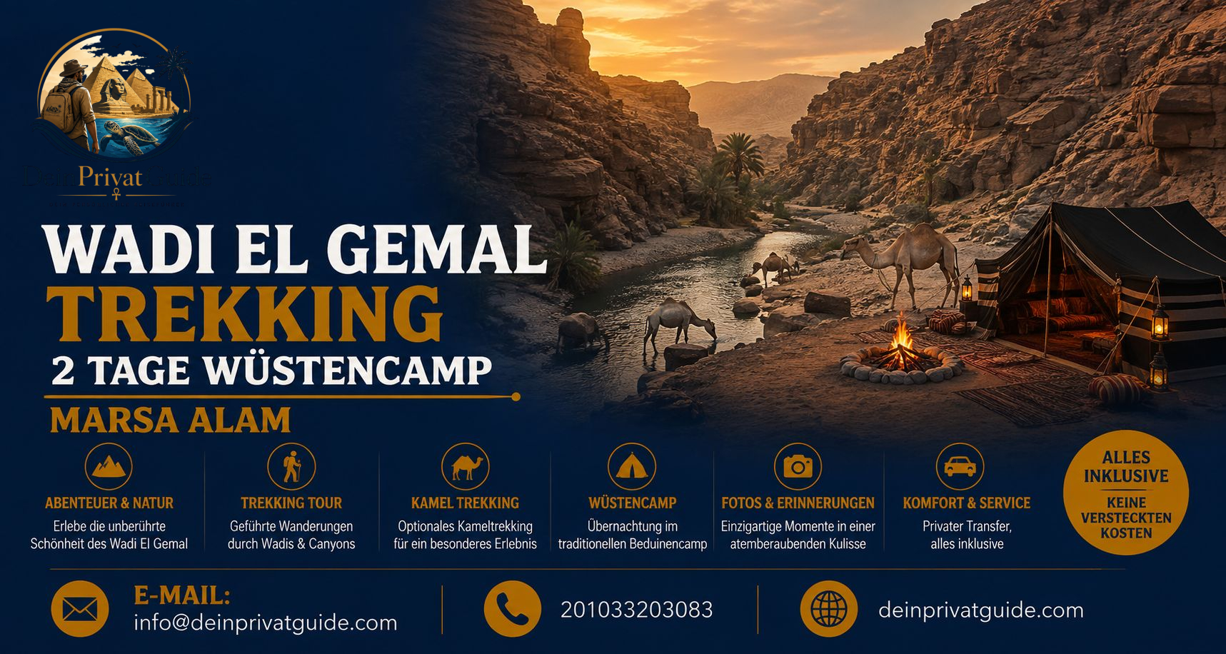 Wadi El Gemal Trekking | 2 Tage Wüstencamp Marsa Alam