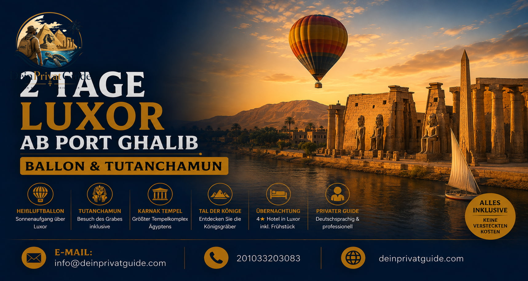 2 Tage Luxor ab Port Ghalib | Ballon & Tutanchamun