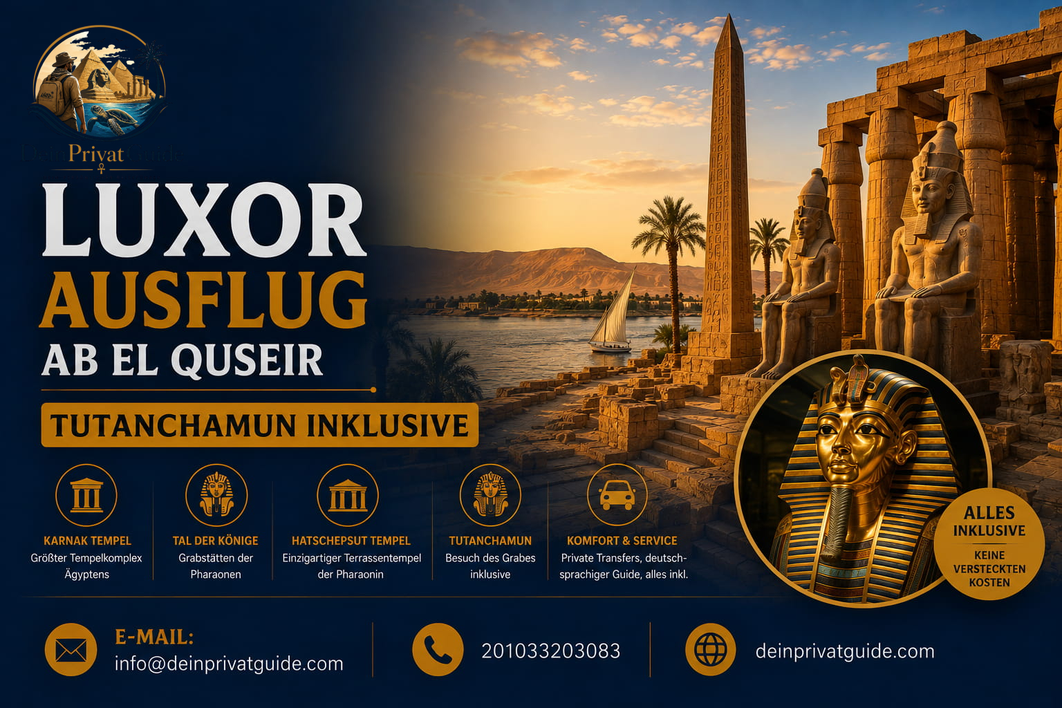 Luxor Ausflug ab El Quseir | Tutanchamun inklusive