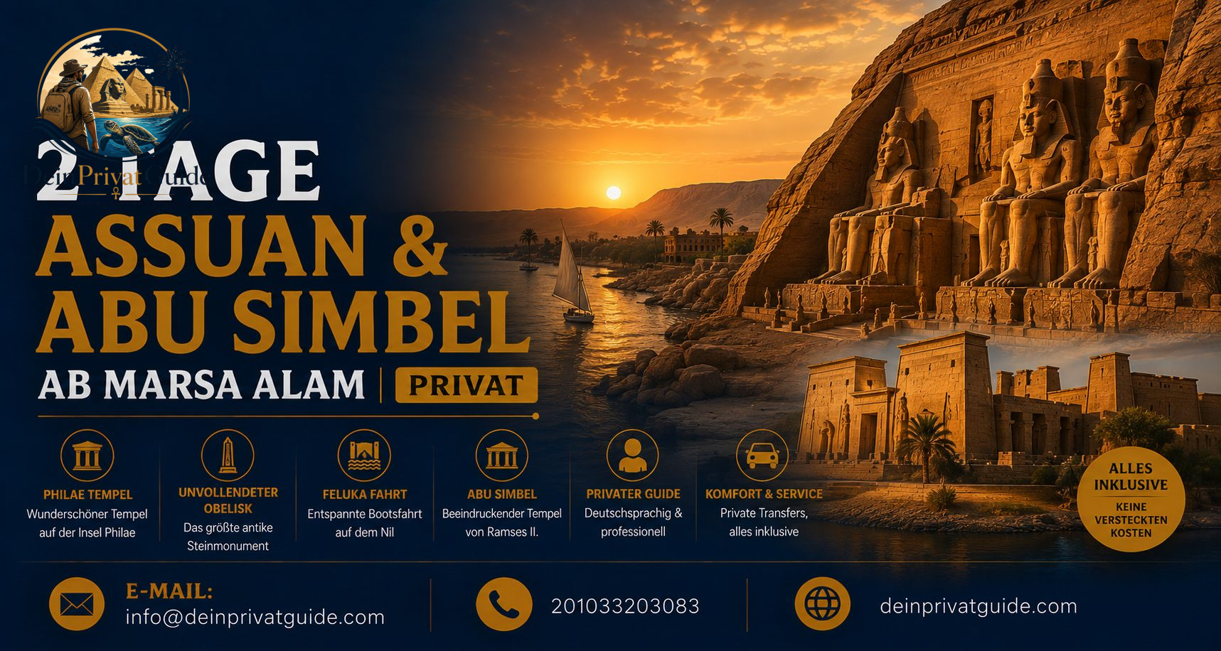 2 Tage Assuan & Abu Simbel ab Marsa Alam | Privat