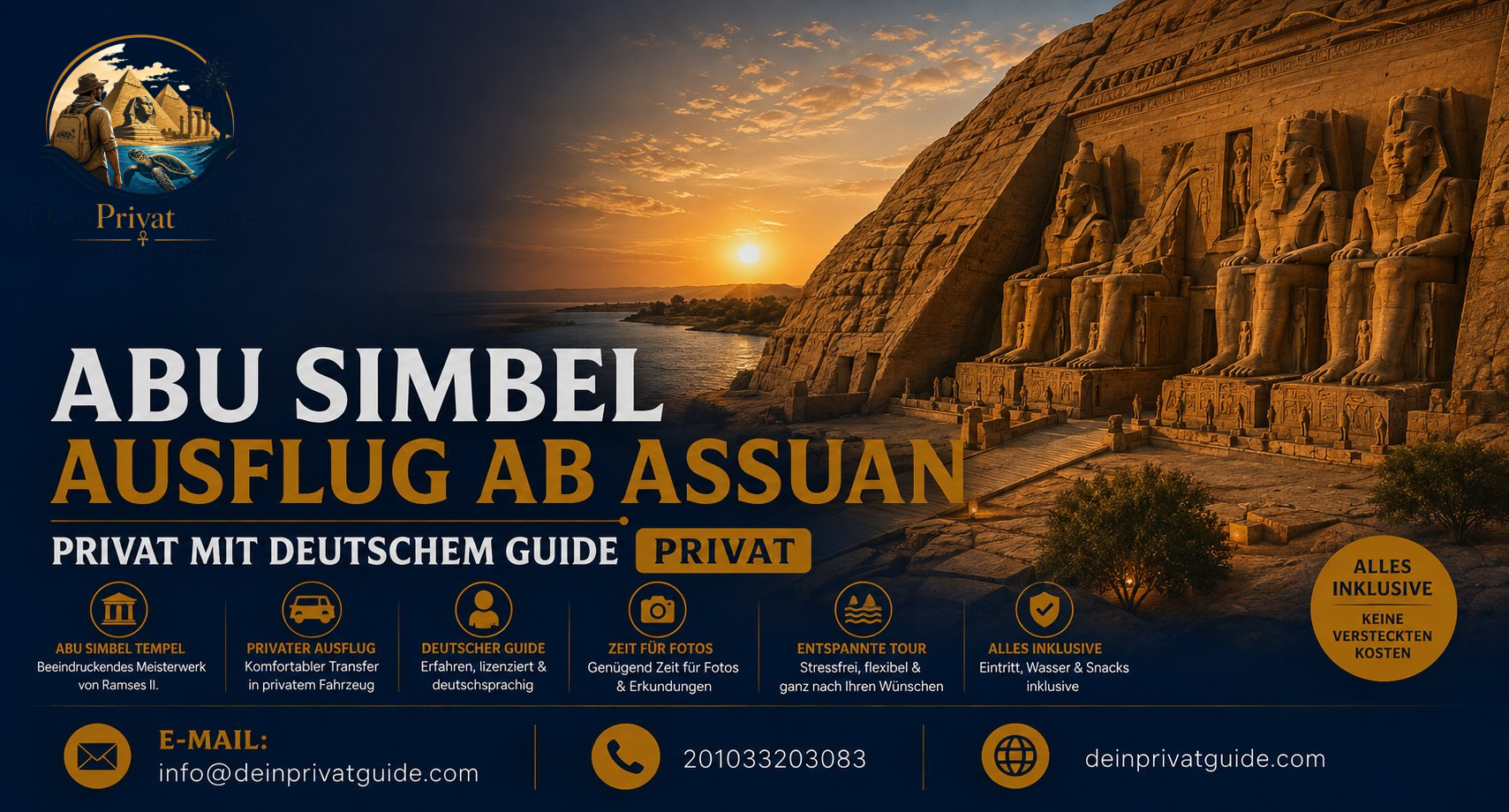 Abu Simbel Ausflug ab Assuan | Privat mit deutschem Guide