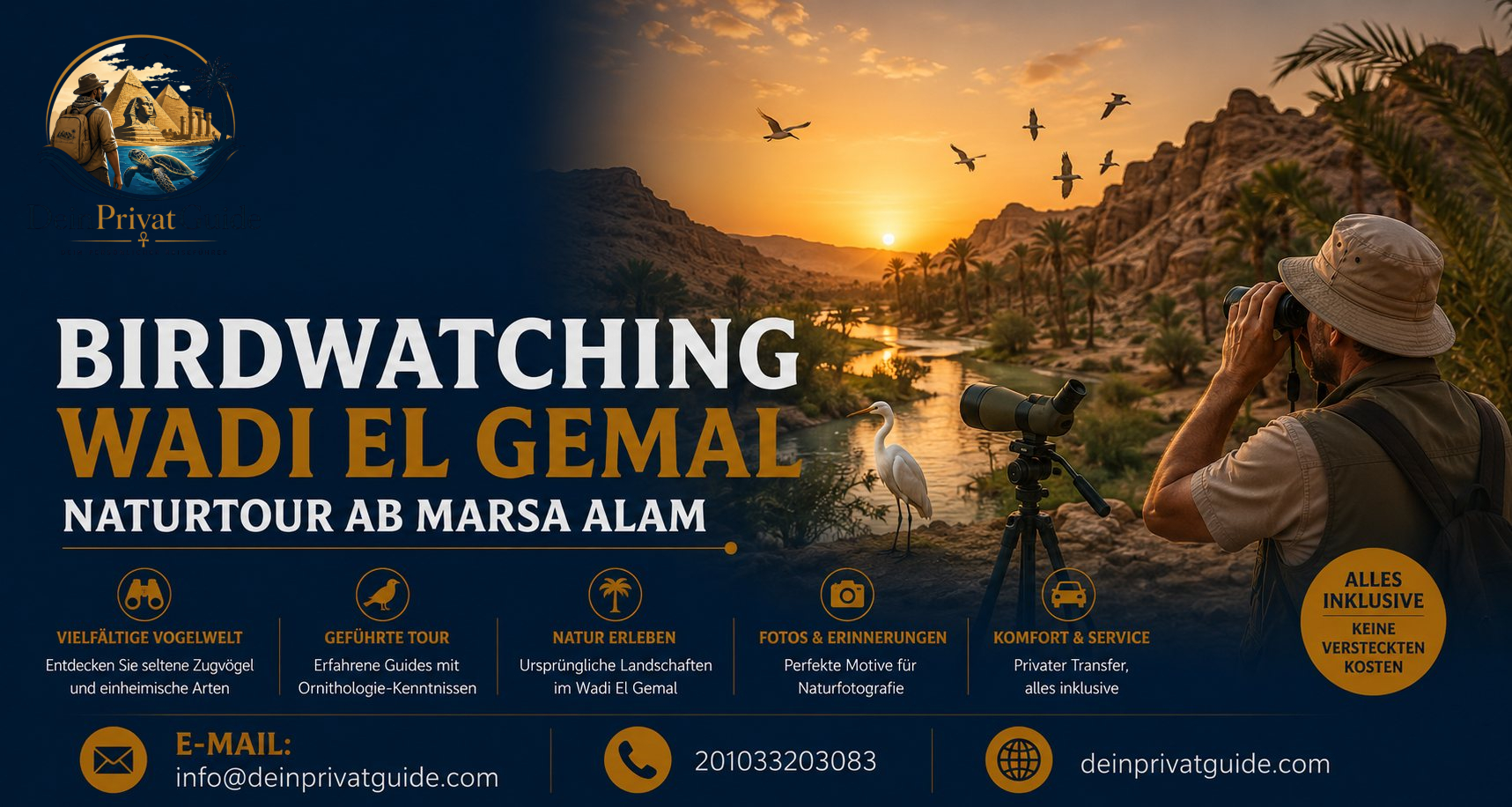 Birdwatching Wadi El Gemal | Naturtour ab Marsa Alam